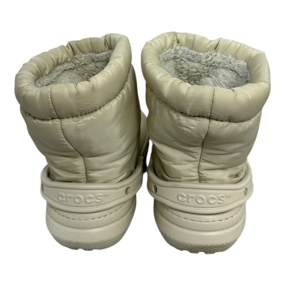 Crocs Classic Lined Neo Puff Boots Roomy Fit Bone Color Size 7 womens - Picture 3 of 6